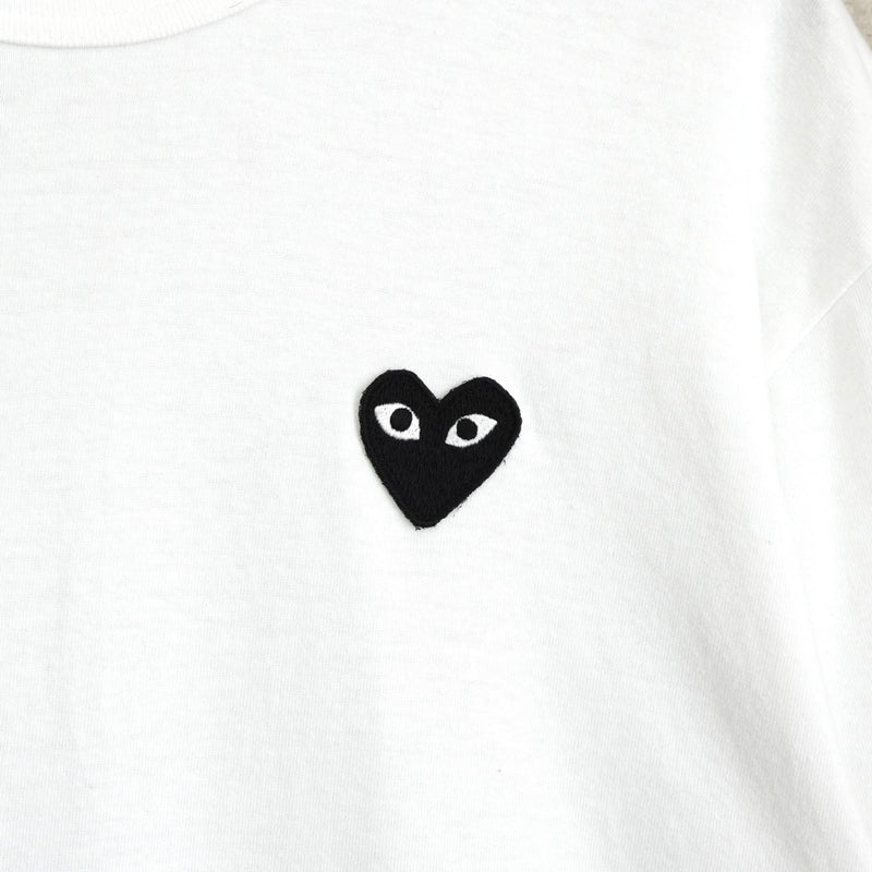 プレイ コムデギャルソン ハートロゴ Tシャツ ホワイト - NEWSED