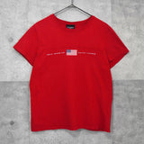 ポロ ラルフローレン 星条旗 ロゴ Tシャツ レッド - NEWSED