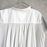 サカイ ドッキング プリーツ ブラウス Tシャツ 半袖トップス グレー / アイボリー レディース - NEWSED