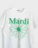 マルディ メクルディ フラワー ロゴ Tシャツ ホワイト レディース