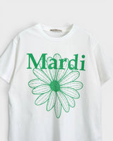 マルディ メクルディ フラワー ロゴ Tシャツ ホワイト レディース - NEWSED