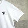 プレイ コムデギャルソン ハート ロゴ Tシャツ ホワイト