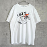 メゾン キツネ フォックス プリント Tシャツ ホワイト - NEWSED