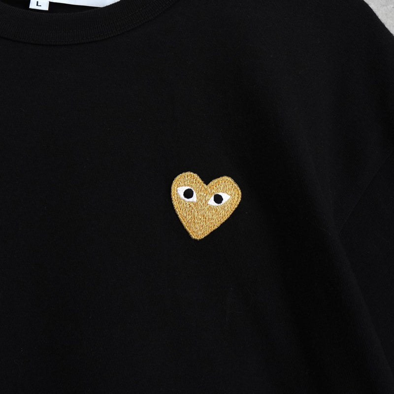 プレイ コムデギャルソン ハートロゴ Tシャツ ブラック - NEWSED