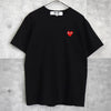 Play Comme des Garçons 心形徽标 T 恤（黑色/红色）