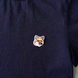 メゾンキツネ フォックスヘッドパッチ Tシャツ ネイビー - NEWSED