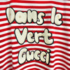 Gucci Print Striped T-Shirt in Red/White