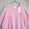 Ami Paris heart logo T-shirt, pink, unused with tags