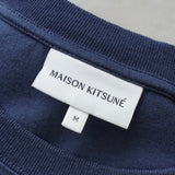 メゾンキツネ ロゴ 刺繍 Tシャツ ネイビー - NEWSED