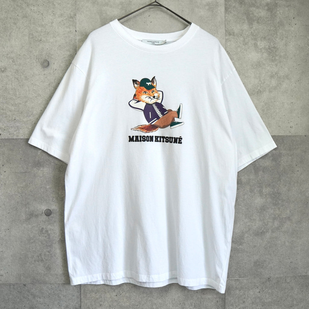 Maison Kitsune Chillax 白色头像印花T恤