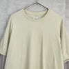 マーティンキム フェイクレイヤード Tシャツ メッシュニット アイボリー