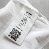 アミパリ アミ パリス ハートロゴ オーバーサイズ Tシャツ ホワイト - NEWSED