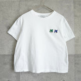 メゾンキツネ ダブルフォックスヘッド ショート丈 Tシャツ ホワイト レディース - NEWSED