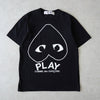 Play Comme des Garçons 黑色心形徽标 T 恤