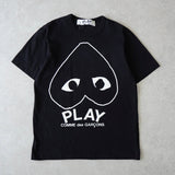 プレイ コムデギャルソン ハートロゴ Tシャツ ブラック - NEWSED