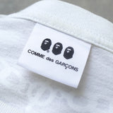 コムデギャルソン × アベイシングエイプ チェーンネックレス 転写 Tシャツ ホワイト - NEWSED