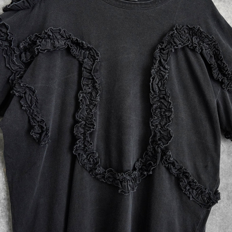 ドリス ヴァン ノッテン フリル 半袖トップス Tシャツ ダークグレー レディース - NEWSED