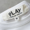 Play Comme des Garçons 白色心形徽标 T 恤