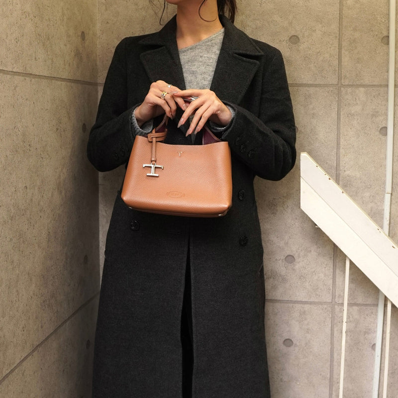 トッズ Tタイムレス レザー 2way ハンドバッグ ショルダーバッグ ブラウン - NEWSED