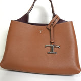 トッズ Tタイムレス レザー 2way ハンドバッグ ショルダーバッグ ブラウン - NEWSED