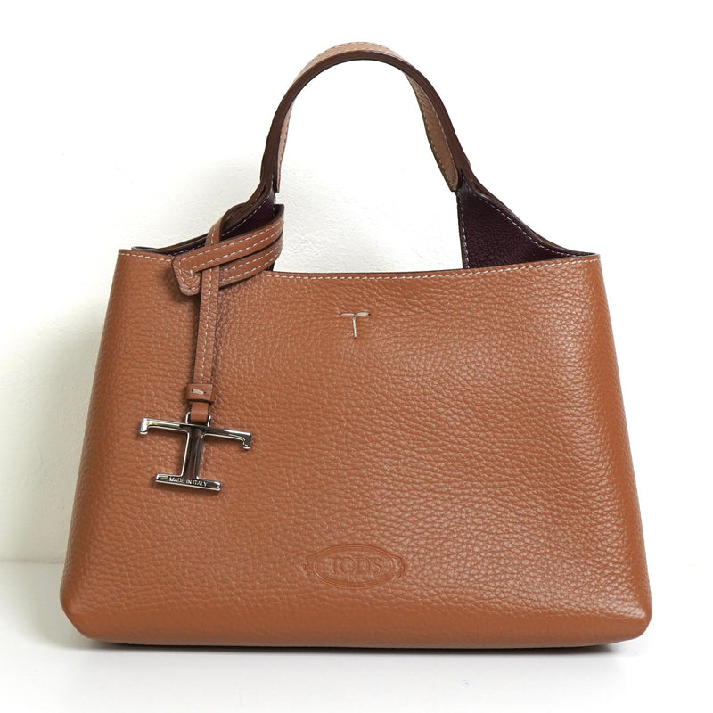 トッズ Tタイムレス レザー 2way ハンドバッグ ショルダーバッグ ブラウン - NEWSED