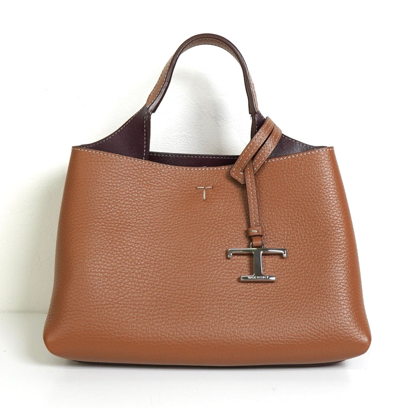 トッズ Tタイムレス レザー 2way ハンドバッグ ショルダーバッグ ブラウン - NEWSED
