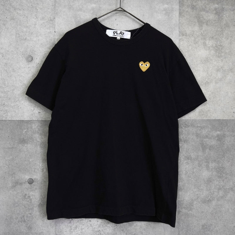 プレイ コムデギャルソン ハートロゴ Tシャツ ブラック - NEWSED