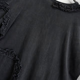 ドリス ヴァン ノッテン フリル 半袖トップス Tシャツ ダークグレー レディース - NEWSED