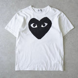 プレイ コムデギャルソン ハートロゴ Tシャツ ホワイト - NEWSED