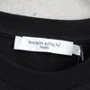 Maison Kitsune 草书徽标 T 恤，黑色，未使用，带标签