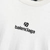 Balenciaga 米色徽标刺绣超大 T 恤