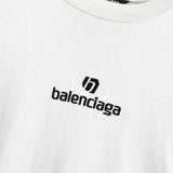 バレンシアガ ロゴ刺繍 オーバーサイズ Tシャツ ベージュ - NEWSED