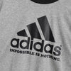 Adidas Performance Logo Ringer T恤（灰色/黑色）