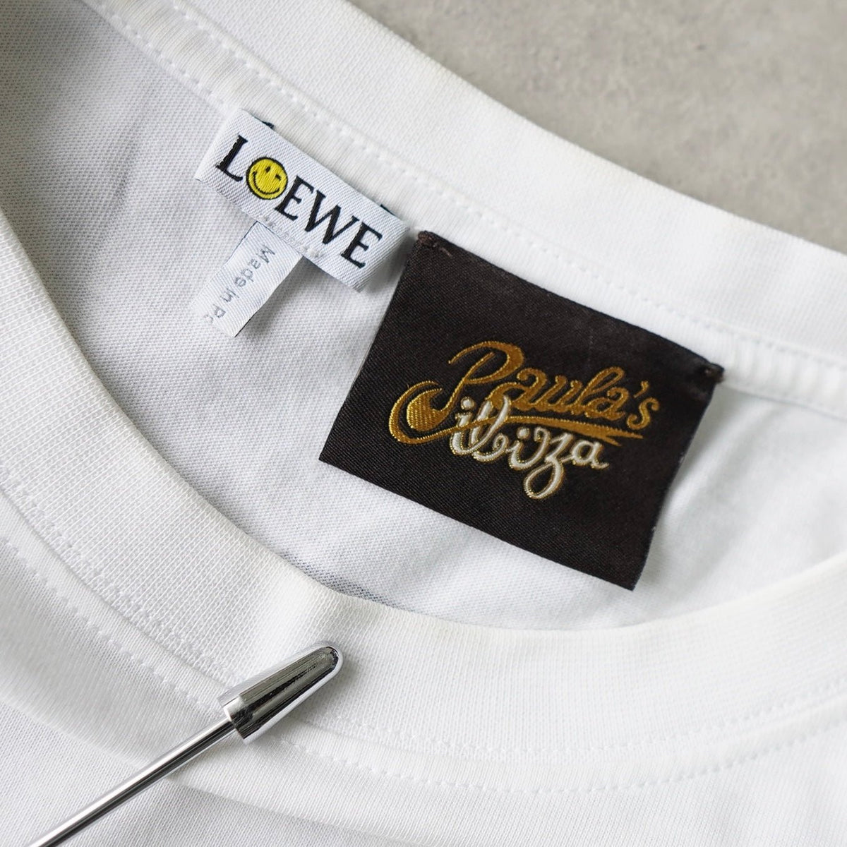 Loewe Paula's Ibiza Smiley T-shirt in white | ブランド古着を扱う