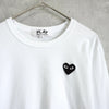 Play Comme des Garçons 白色心形徽标长款 T 恤