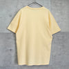 Maison Kitsune logo embroidered T-shirt in pastel yellow