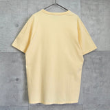 メゾン キツネ ロゴ 刺繍 Tシャツ パステルイエロー - NEWSED