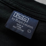 ポロ バイ ラルフローレン ロゴ刺繍 ポケット Tシャツ ブラック - NEWSED