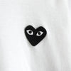 Play Comme des Garçons 白色心形徽标长款 T 恤