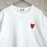 プレイ コム デ ギャルソン ハート Tシャツ ホワイト - NEWSED
