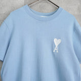 アミパリ アミパリス ハートロゴ Tシャツ ブルー - NEWSED