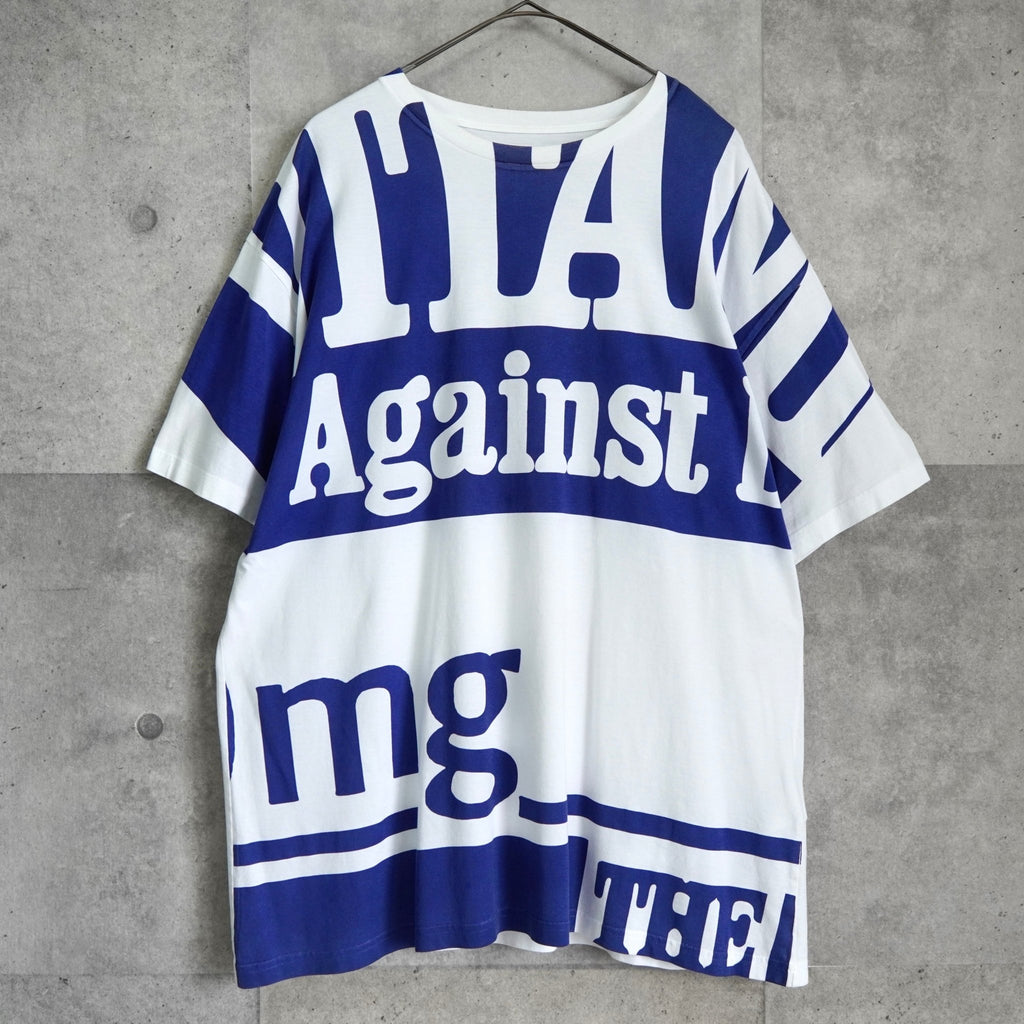 Maison Margiela 大号印花 T 恤 白色/蓝色