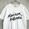 メゾン キツネ 筆記体ロゴ Tシャツ ホワイト