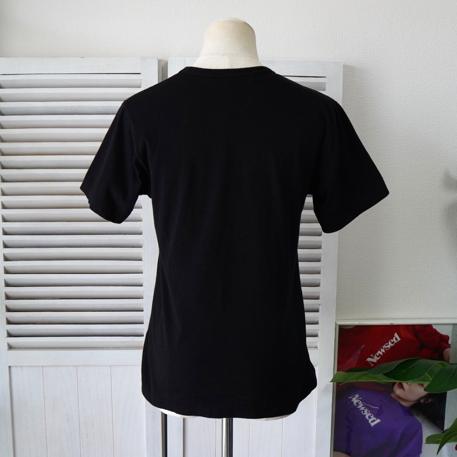 コムデギャルソン フリル レース Tシャツ ブラック レディース