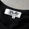 Play Comme des Garçons 黑色心形徽标 T 恤