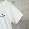 プレイ コムデギャルソン ロゴ Tシャツ ホワイト レディース
