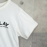 プレイ コムデギャルソン ロゴ Tシャツ ホワイト レディース - NEWSED