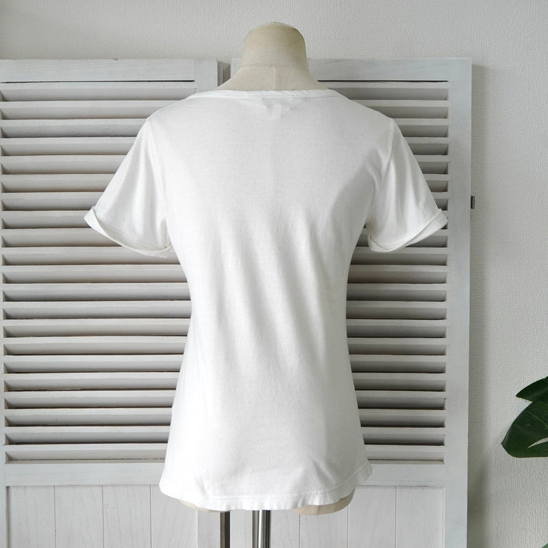 アニエスべー ロゴ Tシャツ レディース ホワイト - NEWSED