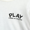プレイ コムデギャルソン ロゴ Tシャツ ホワイト レディース