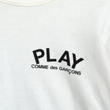 プレイ コムデギャルソン ロゴ Tシャツ ホワイト レディース - NEWSED